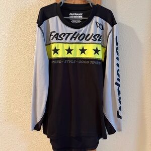 Fasthouse Kids Long Sleeve Shirt - Black and Yellow